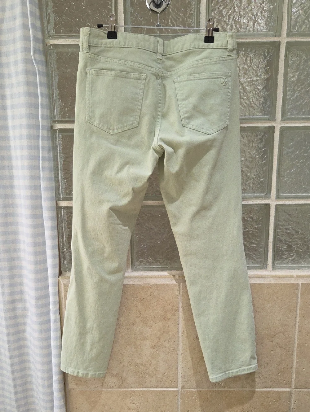 Tory Burch Pastel Mint Cropped Skinny Jeans 29 - Picture 5 of 9